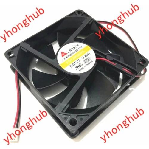 Y.S TECH FD128020HL Server Cooling Fan DC 12V 0.20A 80x80x20mm 2-wire