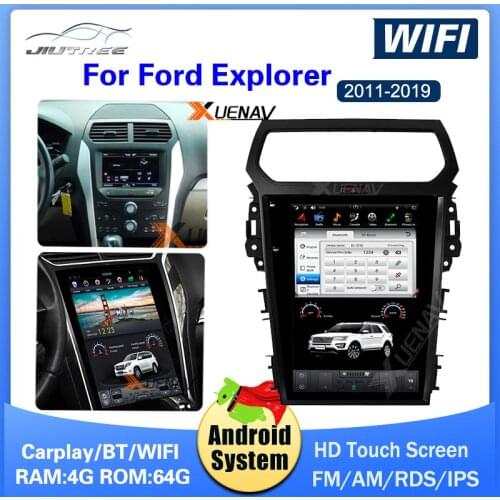 Android Car GPS Carplay For Ford Explorer 2011-2019 Explorer Car Auto Stereo Multimedia Player Tesla Style Head Unit