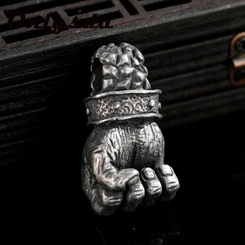 Vintage Personality Power Fist Necklace Pendant Motorcycle Party Punk Silver Color Necklace Hip Hop Jewelry Man Boyfriend Gift