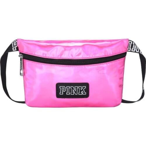 Waterproof Bag Laser Heuptas Holographic Pouch Belt Fanny Pack Girl Bag Pink Waist Bag Women Travel Beach Chest Phone Pouch Belt
