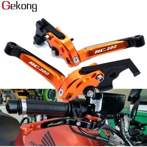 High-Quality For KTM RC390 RC 390 DUKE 390 2014 -2018 Motorcycle Accessories Folding Extendable Brake Clutch Levers LOGO RC390