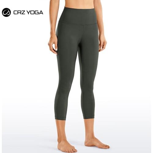 CRZ YOGA Womens High Waist Tight Yoga Pants Naked Feeling I Workout Capris Leggings - 21 Inches
