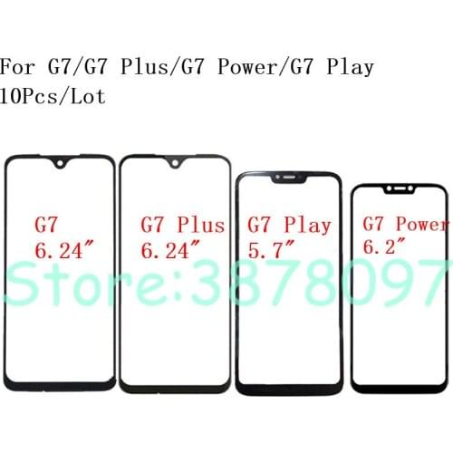 10Pcs/Lot New Touch Screen For Motorola Moto G7 G7 Plus G7 Play G7 Power Front Outer Glass Lens Touch Screen Panel