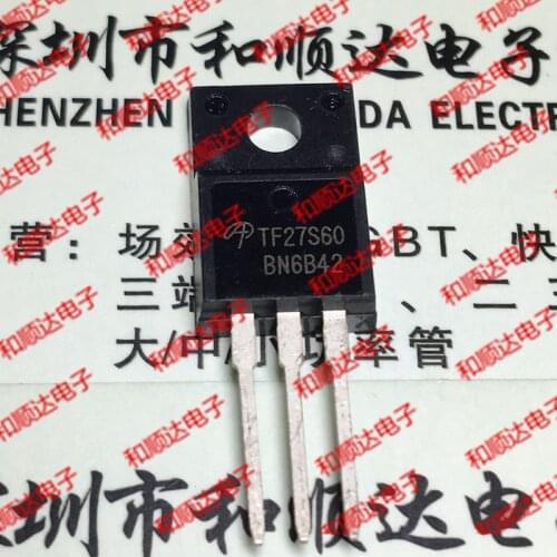 10pcs/lot TF27S60 AOTF27S60 New stock TO-220F 600V 27A