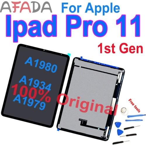 2pcs 100% Original LCD Display For iPad Pro 11 A1980 A1934 A1979 Touch Screen Glass Panel Assembly Pre-Tested Replacement Repair
