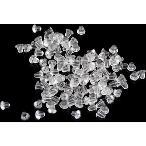 100pcs Bullet-shaped Rubber Earring Findings Backs Stoppers Ear Post Nut 3mmx3mm Earrings cap DIY Jewelry Findings#3