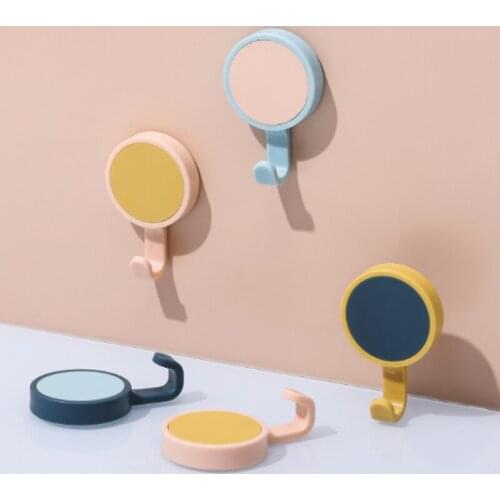 3pcs/set Home Decorative Hooks Seamless Rotating Hook Creative Adhesive Bathroom Wall Hanging