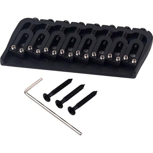 8 String Electric Guitar Hard Tail Bridge Saddle Tailpiece With Wrench Screw