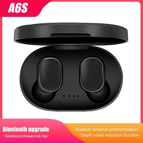 A6S Mini TWS Earphone Twins Wireless Headphone Bluetooth 5.0 In-Ear Earphones Sports Stereo Headset With Mic Auto Charging Box