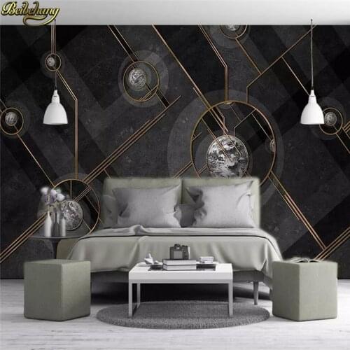 Beibehang and black geometric pattern spots mural photo 3d wallpaper modern tv walls customize mural desktop wall paper kids