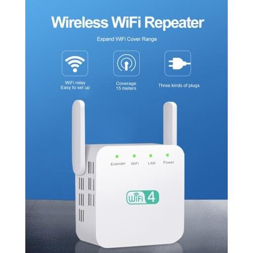 Wireless Wifi Repeater Wifi Range Extender Router Wi-Fi Signal Amplifier 300Mbps 2.4G Wi Fi Access Point Signal Booster