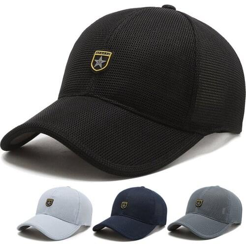 Spring And Summer Male Baseball Caps Minimalist Style Cotton Five-Star Label Decoration Outdoor Sports Man Cool Hats