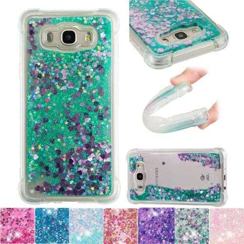 Shiny Liquid Cover for Samsung Galaxy J7 2016 J76 Cute Glitter Silicone Bumper Case SM-J710FN/DS SM-J710F/DS Fitted Soft Cases