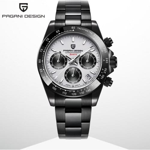Pagani Design Chronograph Fashion Sports Quartz Watch VK63 Movement Stainless Steel 100M Waterproof Watch for Men Reloj Hombre