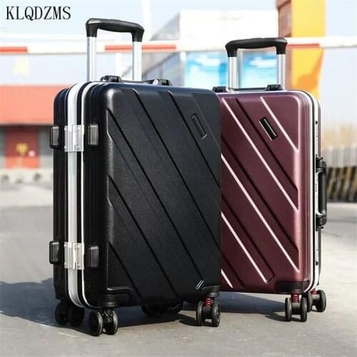 KLQDZMS 20’’24 Inch Portable Wheeled Suitcase Trolley Fashion PC Student Suitcase Cabin Rolling Luggage College Style