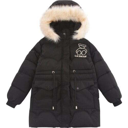 Winter Kids Coats Children Boys Jackets Fashion Thick Long Coats Girls Hooded Coat Snowsuit 3-10Y Teen Children Overcoat Parkas