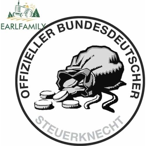 EARLFAMILY 13cm x 12.9cm for Offizieller Bundesdeutscher Laptop Windshield Car Stickers Anime Occlusion Scratch RV Cartoon Decal