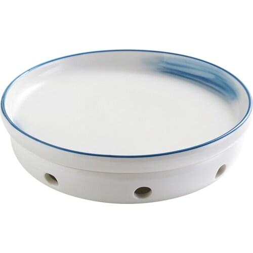 Ceramic heating furnace heat preservation dish water boiled fish plate tableware creative dry pot bowl alcohol candle plate set