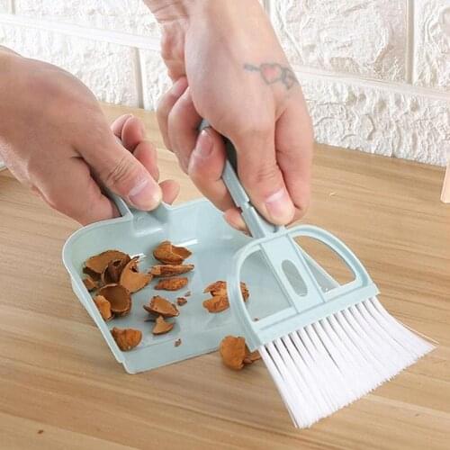Mini Cleaning Brush Small Broom Dustpans Set Desktop Sweeper Garbage Cleaning Shovel Table Household Cleaning Tools