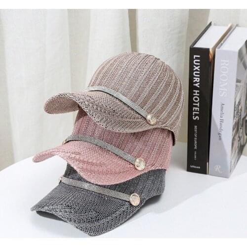 New Fashion Women Hollow Baseball Cap Summer Breathable Cool Equestrian Mesh Hat Snapback Sun Hat Sports Running Cap f