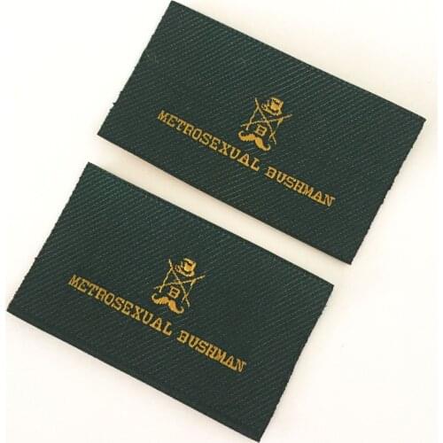 Wholesale Custom Personalized Logo Damask Fabric Woven Clothing Labels For Garment