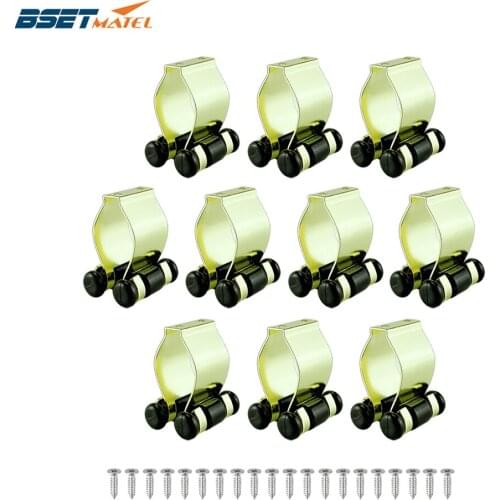 Gilding Metal Fishing Rod Clips Club Positioning Clamps Holder Accessories Fixing Rack Wall Mounted Rod Collection Rack Storage