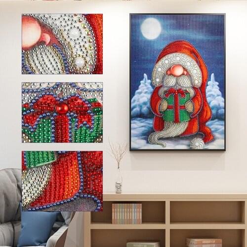 Merry Christmas Ornament Special Shaped Diamonds Painting DIY 5D Partial Drill Cross Stitch Crystal Santa Claus Gift New Year