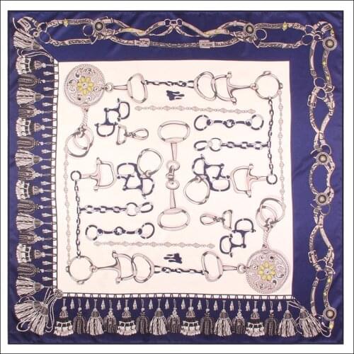 Square Silk Twill Scarf Hand Rolled Edges Scarf 90x90 Manual Rolled Scarf Designer Silk Head Scarfs For Women