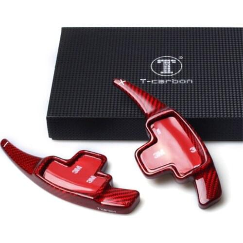 Lengthen Style Red Glass fiber Steering wheel paddle shift Fit For Benz C200L C260L GLC