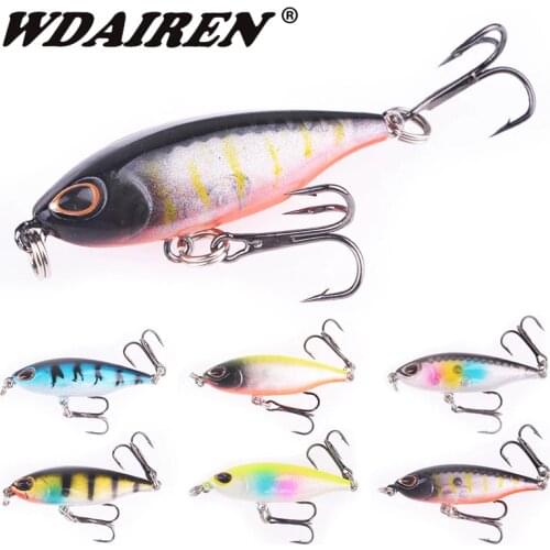 WDAIREN Pencil Fishing Lure Sinking Wobblers 4.8cm 3.6g Artificial Plastic Hard Bait With Hook Bass Pike Pesca Fishing Tackle