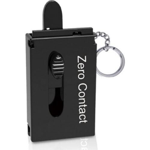 1PC Practical Keychain No Touch Small Artifact Supplies Press Elevator Contactless Tool Keychain Clothing Accessories