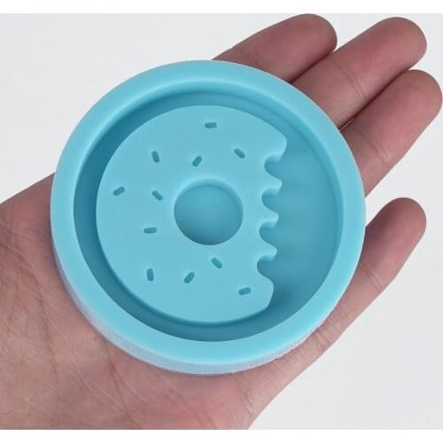 1 Piece Blue Silicone Donut Mold Donut Keychain Mold Resin Soap Mold For Christmas Gift 10342650