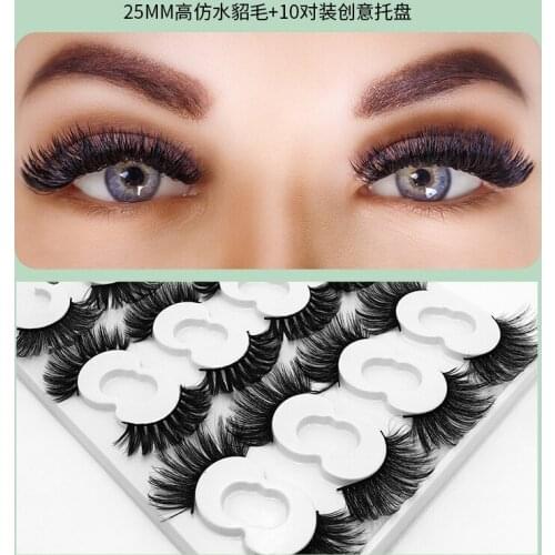 10Pairs Natural Long False Eyelashes Dramatic Fluffy 3D Mink Lashes Bulk Wholesale Eye Lashes Thick Soft With Tools