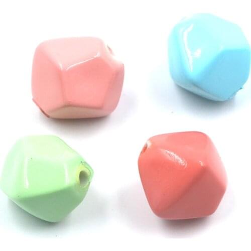 10pcs/lot 22mm Acrylic Octagonal Beads for Jewelry Making DIY Earing Making Kits Bulk Items Wholesale Lots Resin Embellishments