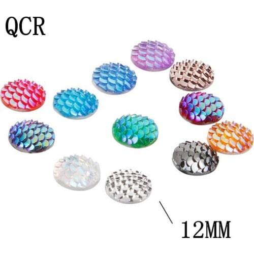 100pcs 12mm Snake Scale Resin Rhinestones AB Round/Heart Flatback Rhinestones Beads Scrapbooking Crafts Jewelry Accessories
