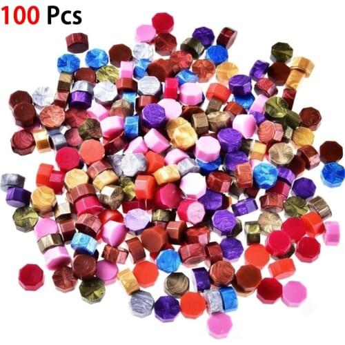 100pcs Sealing Wax Seal Beans Stamp Beads For Vintage Craft Envelope Wedding Wax Seal Ancient Sealing Wax Stamp Making Tools