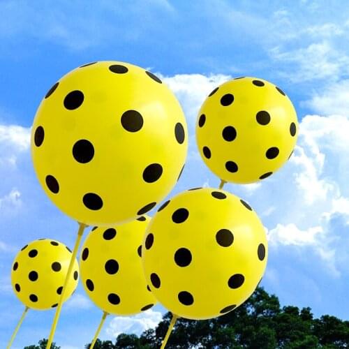 12pcs/lot Ladybug Black Red White Spot Latex Balloons Polka dot Wave Point Globos Birthday Wedding Party Decor Supplies Kids Toy