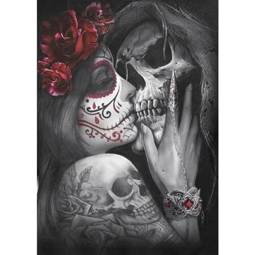 Diamond Painting Skull 5D DIY Ghost Mask Art Mural Embroidery Full Square/round Drill Mosaic Cross Stitch Kits Home Decoration