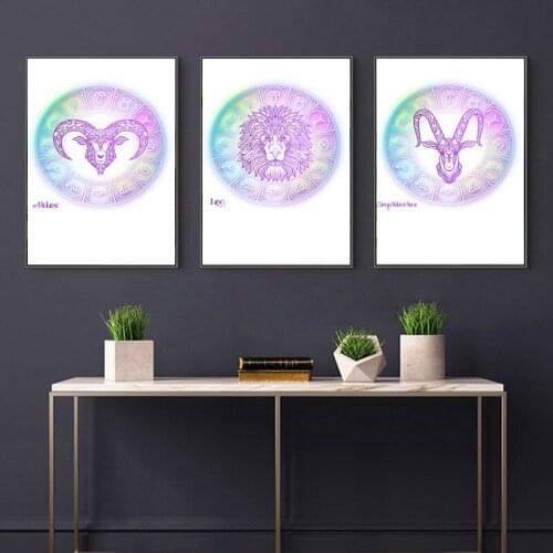 Color Constellation Kindergarten DIY Diamond Painting Canvas Mosaic Wall Art Astrology Sign Zodiac Embroidery Kids Gift