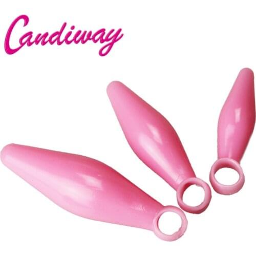 Anal Plug Prober with Finger Loop bullet Anal Sex Toys Booty Adult Silicone Butt Plugs mid-night backyard sex game for couple