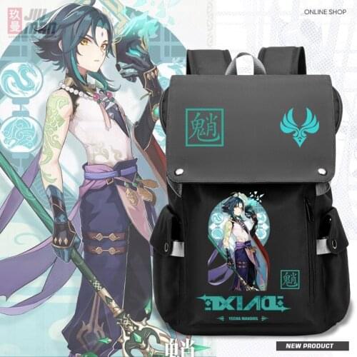 Anime Game Genshin Impact original two-dimensional animation peripheral XIAO men and women computer school bag backpack 2021 New