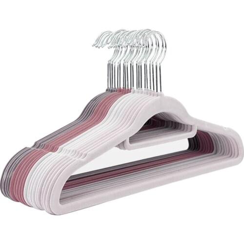 Velvet Clothes Hangers Pants Flock Non Slip 20pcs/Lot 37/42/45cm Magic Rack Slip-Resistant Clothes Rack Clothes Drying Rack