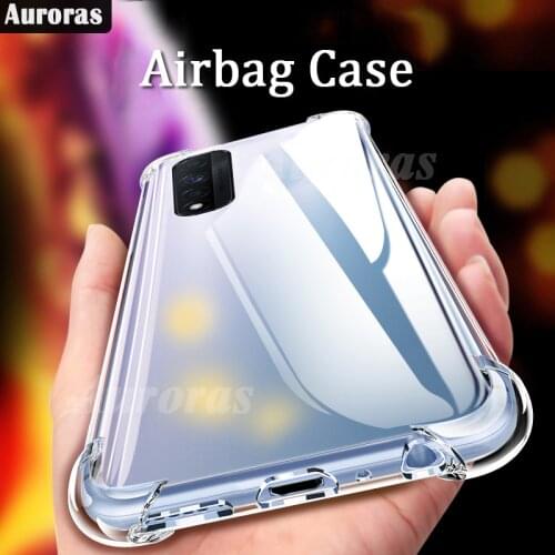 Auroras For Realme7 4G Case Transparent Official Original Shockproof Clear Cover For Realme Narzo 30 5G Airbag Case