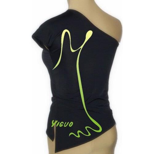 Exotic dance, ballroom dance, Latin dance, single shoulder tilt, Latin exercise jacket, T11033