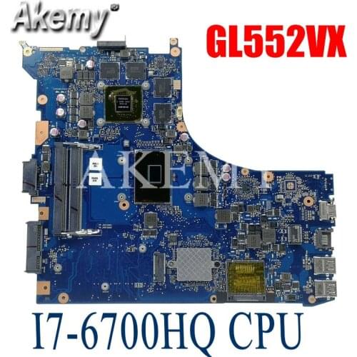 GL552VX Motherboard For Asus ROG ZX50V GL552V GL552VX Laptop motherboard GL552VW REV 2.1 Mainboard I7-6700HQ GTX950M/GTX960M