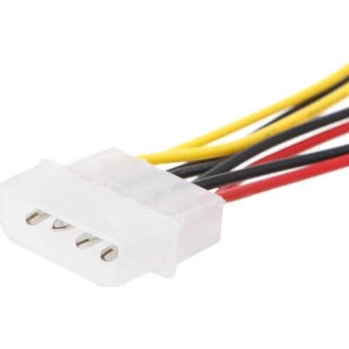 IDE Molex 4-Pin To 4X 3-Pin TX3 Case Cooling Fan Power Adapter Converter Cable