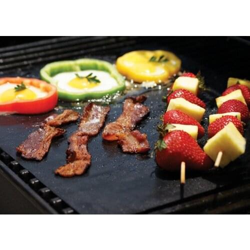 BBQ Grill Mat Non-stick High Temperature Food Grade Barbecue Mat Oven Mat 33x40cm Reusable Outdoor Picnic BBQ Cooking Tools