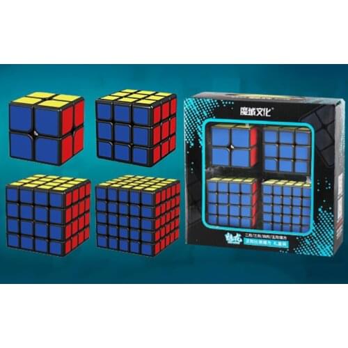Moyu Bundle Cubing Classroom Packing Magic Neo Cube Gift Box 2x2 3x3 4x4 5x5 Cube Childrens Puzzle Toy Set Educational Toys