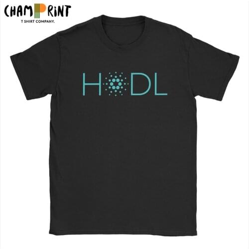 Mens Cardano HODL T Shirts Crypto Bitcoin 100% Cotton Clothing Funny Short Sleeve O Neck Tee Shirt Graphic Printed T-Shirt