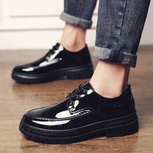 Mens Casual shoes Leather Business Men Dress Shoes Autumn Winter Classic Waterproof Lace-up man Designer Sneakers K5-98